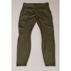 All in Motion Olive Green‎ Activewear Leggings Sz Medium Vent Holes
